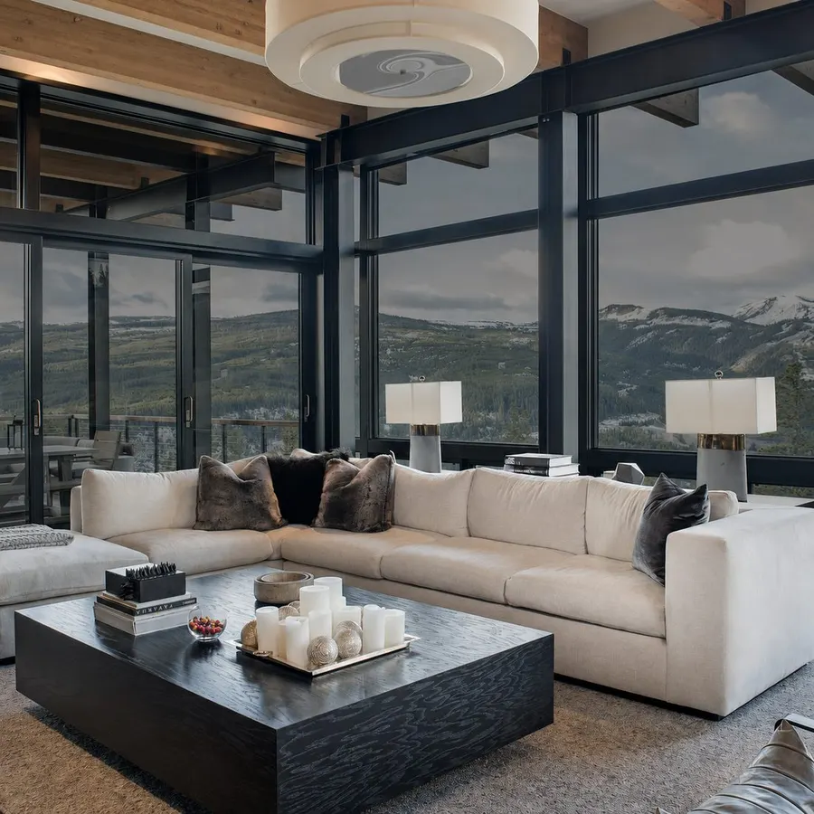 The same living room windows after Sleek window film, with glare and heat cut back